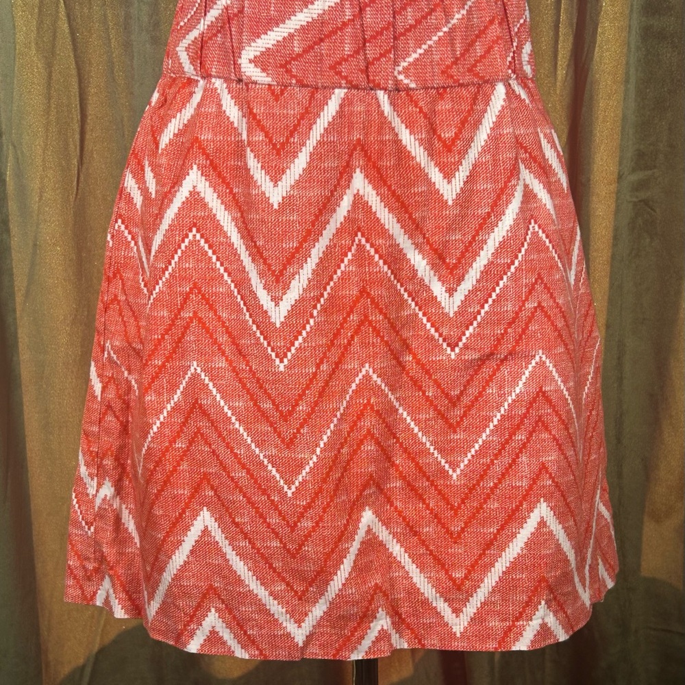 Banana Republic Chevron Linen Blend Mini Skirt - Picture 2 of 4